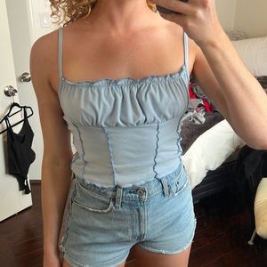 Forever 21 light blue tank top size M